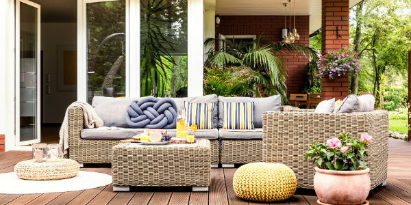 Pop of color in your outdoor living space