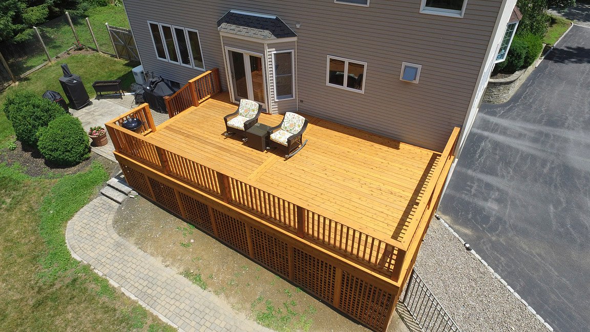 standard cedar 7 day deck in the hudson valley