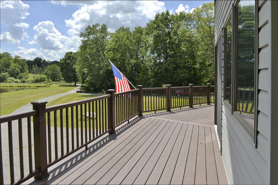 brown custom azek deck in the hudson valley