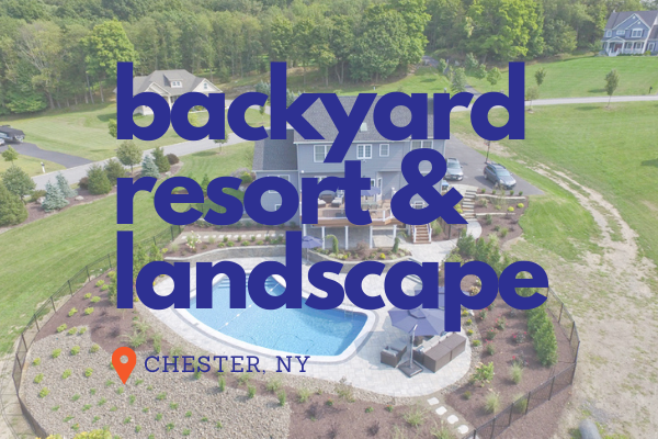 Backyard Resort with Custom Deck and Hardscaping in Chester NY